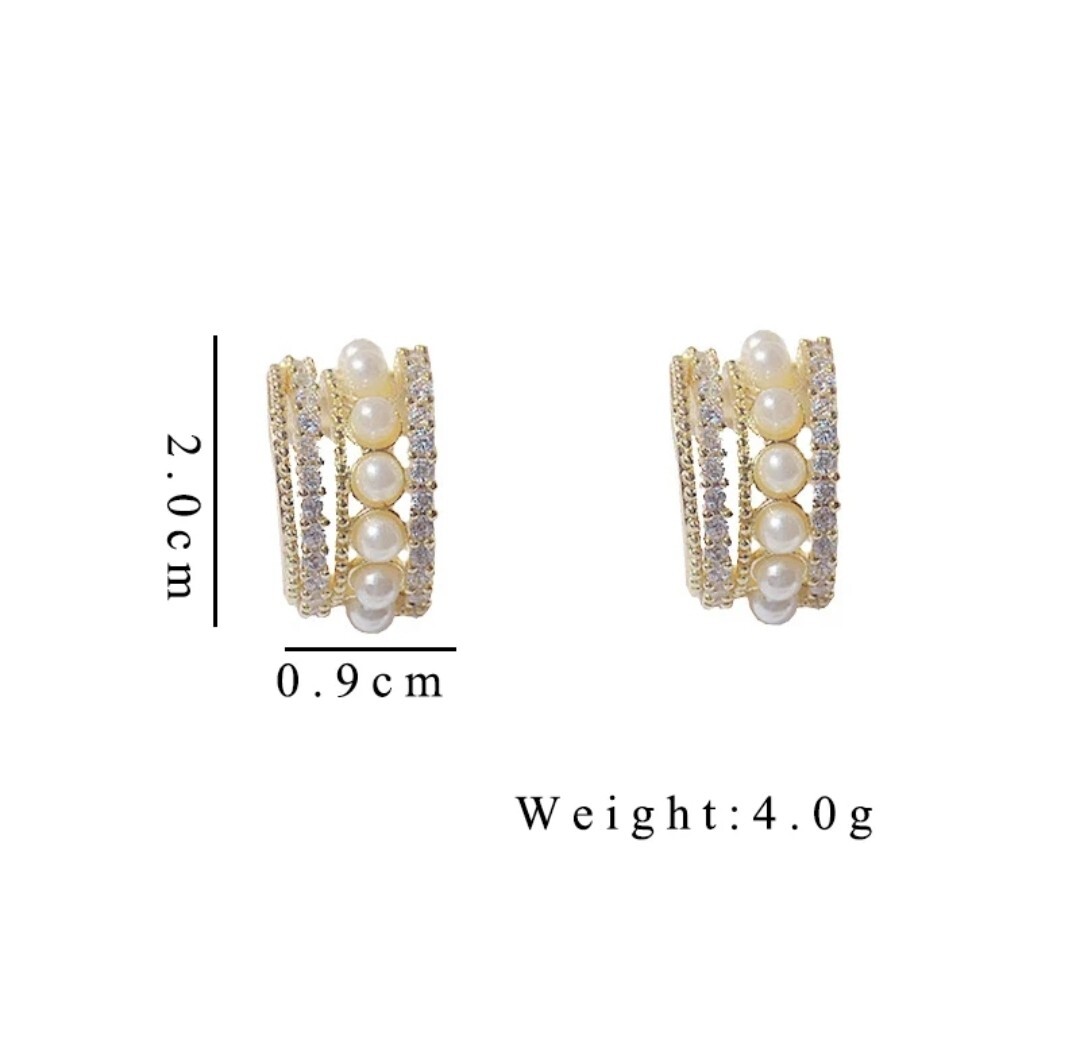 FILA Splendididi Orecchini Argento Sterling 925 Argento Sterling Cristallo Perla Stile C