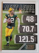 AARON RODGERS 2021 Panini Score Next Level Stats #NL4 Green Bay Packers Football