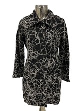 Edina Ronay London Jacket Womens Size Small 8-10 Black Mix Knit Coat Eu38