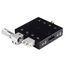 70X70mm X Axis Manual Trimming Platform Sliding Linear Stage Table 65N 6.6kgf 