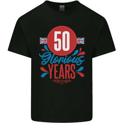 Lovetshirts Glorious 50 Years Herren Baumwoll T-Shirt Union Jack Print