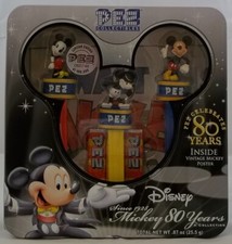 Disney PEZ Collection Set 80 Years of Mickey Mouse - New in Metal Tin & Sealed