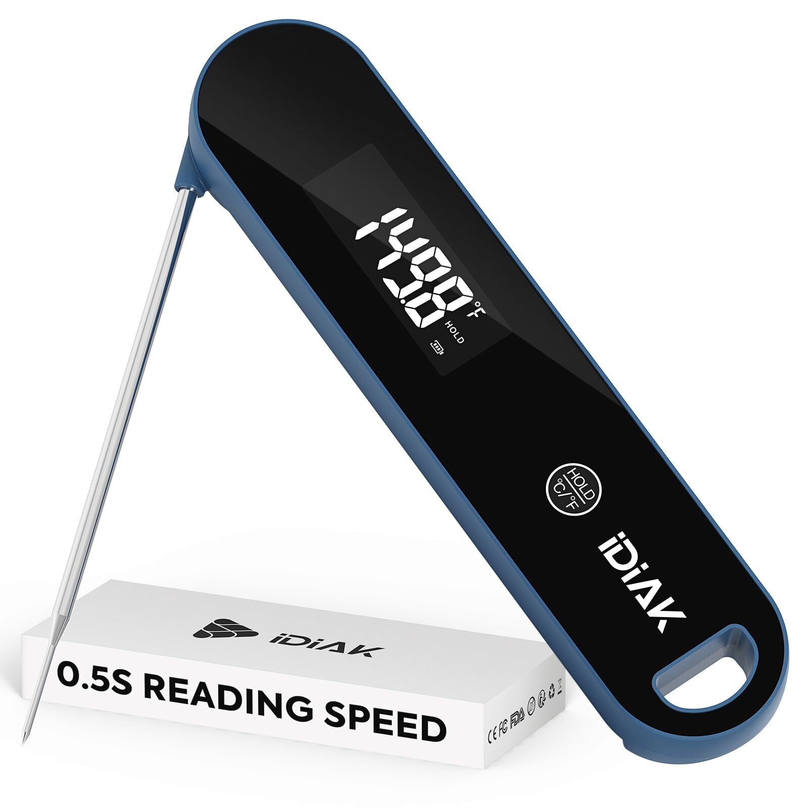 Meat Thermometer Digital, Instant Read Meat Thermometer with OLED Display,IP6...