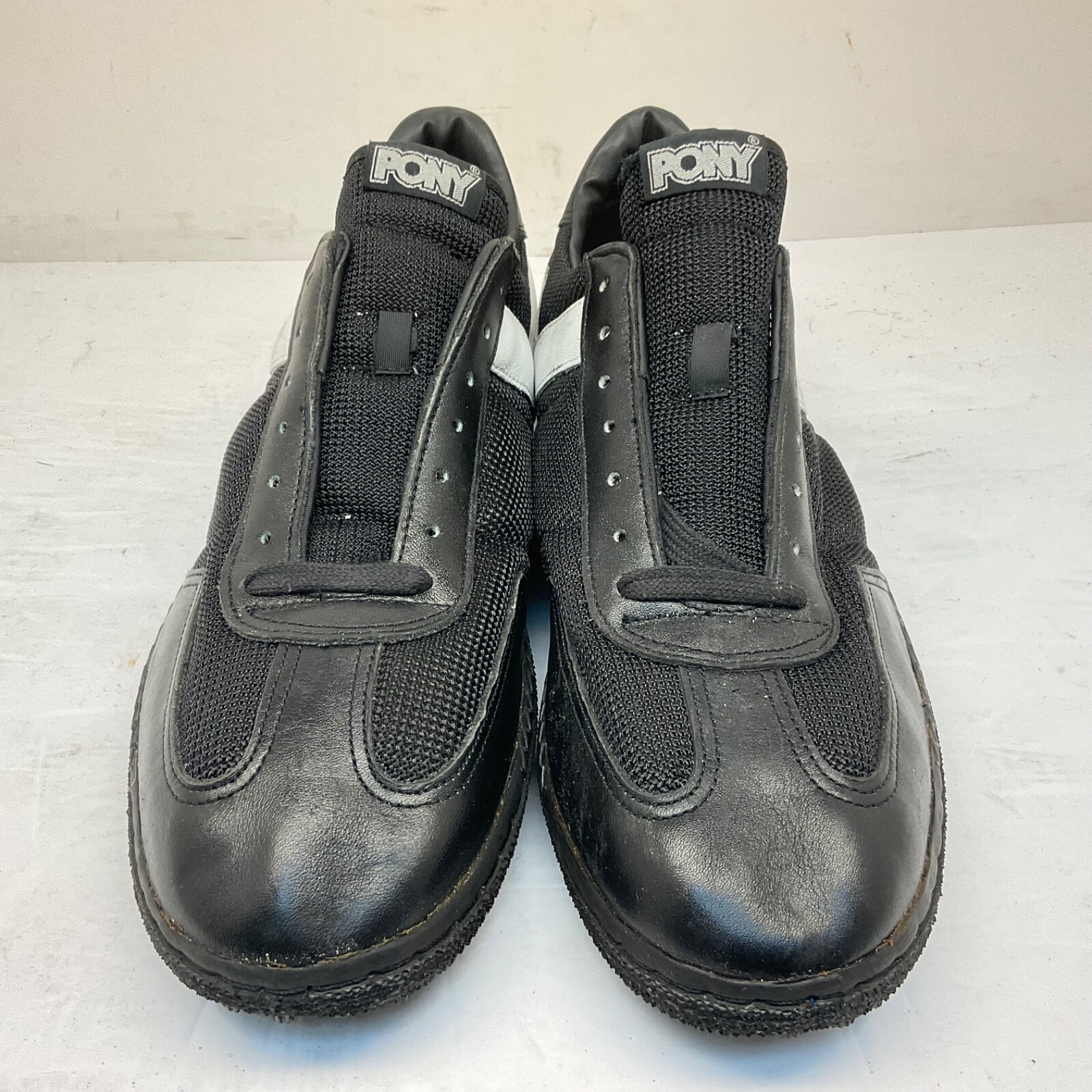 Scarpe da calcio uomo Pony taglio basso vintage erba 4506 nero bianco taglia 13M