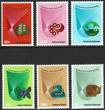 Set of 6 United Nations Stamps, Conservation and Protection of Nature. MNH (663)