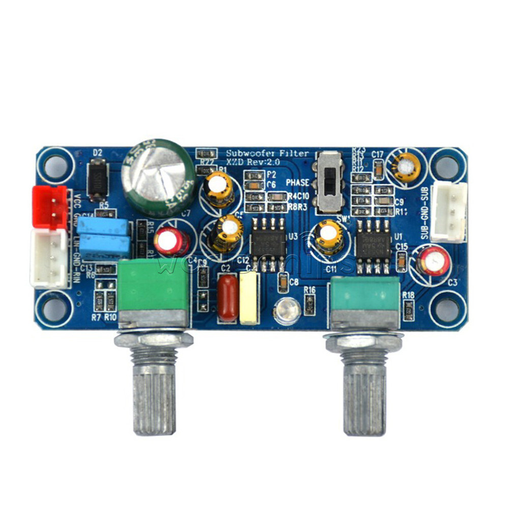 SINGLE SUPPLY LOW pass filter board subwoofer preamp board 2.1 channel DC10-3 FT EUR 5,14