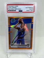 Josh Green Signed 2020-21 Donruss Optic Rated Rookie Orange RC IP Auto PSA/DNA