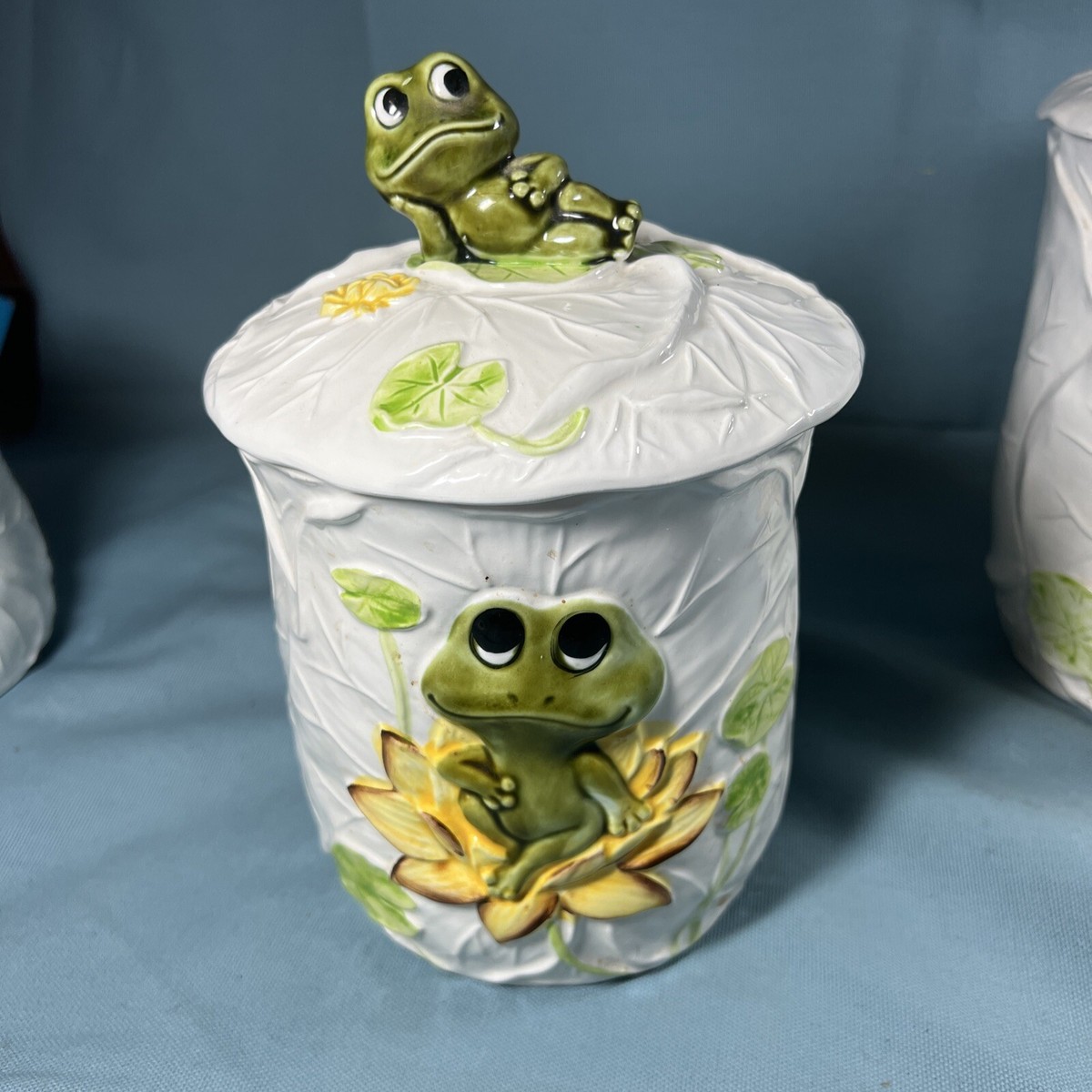 Vintage 1976 Sears Roebuck NEIL The FROG 4 Piece Kitchen Canister