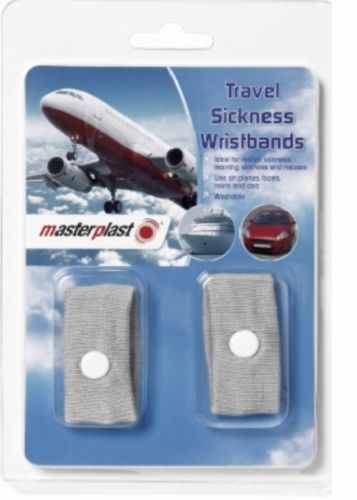 2X ANTI NAUSEA MORNING SICKNESS MOTION TRAVEL SICKNESS WRIST BANDS CAR SEA PLANE - Picture 1 of 2