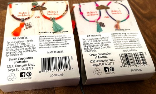 KIT de joyería de 2 piezas para hacer una botella - dos pulseras o dos collares Ea - bricolaje artesanal - Imagen 4 de 4