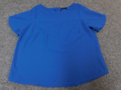 Autograph Womens Blouse Shirt XL blue stretch