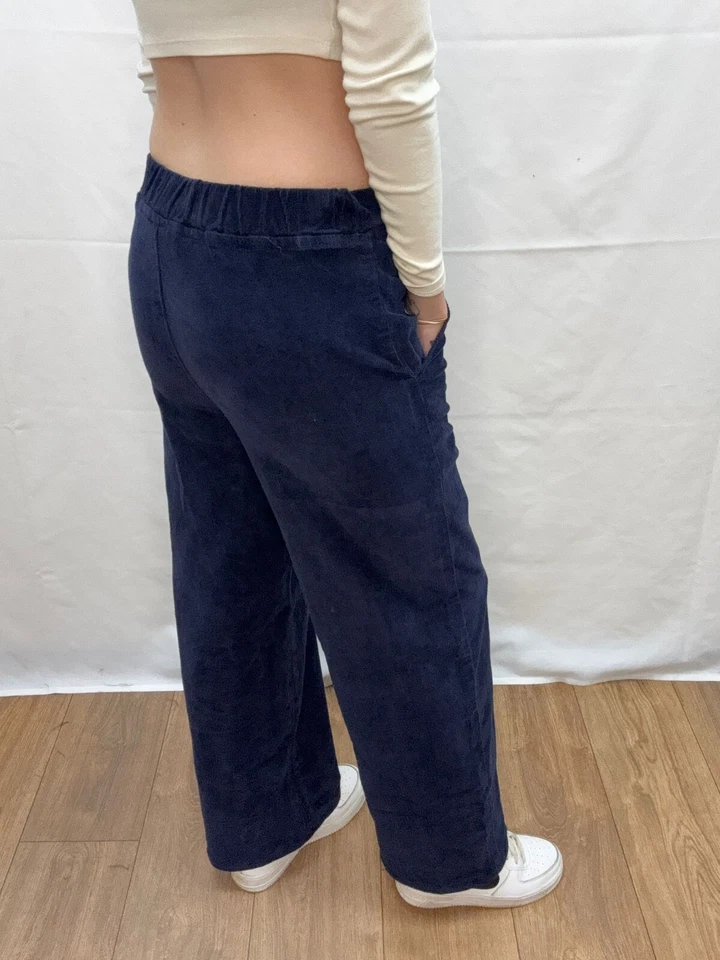 WITHDRAWN Petite Indigo Blue Cord Wide Leg Trouser WD-004 - Image 4 of 4
