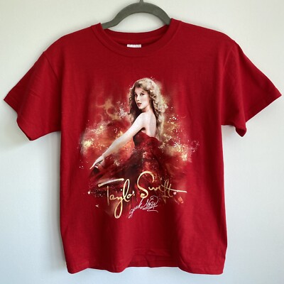 NEW KIDS Authentic Youth Taylor Swift Speak Now Red Tour T Shirt size Medium M | eBay
