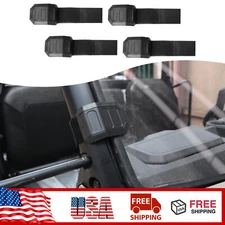 4PCS UTV Black Windshield Clips Bracket Straps For Polaris RZR XP Ranger Can am