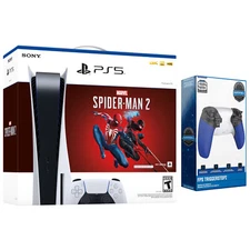 Sony PlayStation 5 Disc Marvels Spider-Man 2 Bundle with Surge Trigger Kit