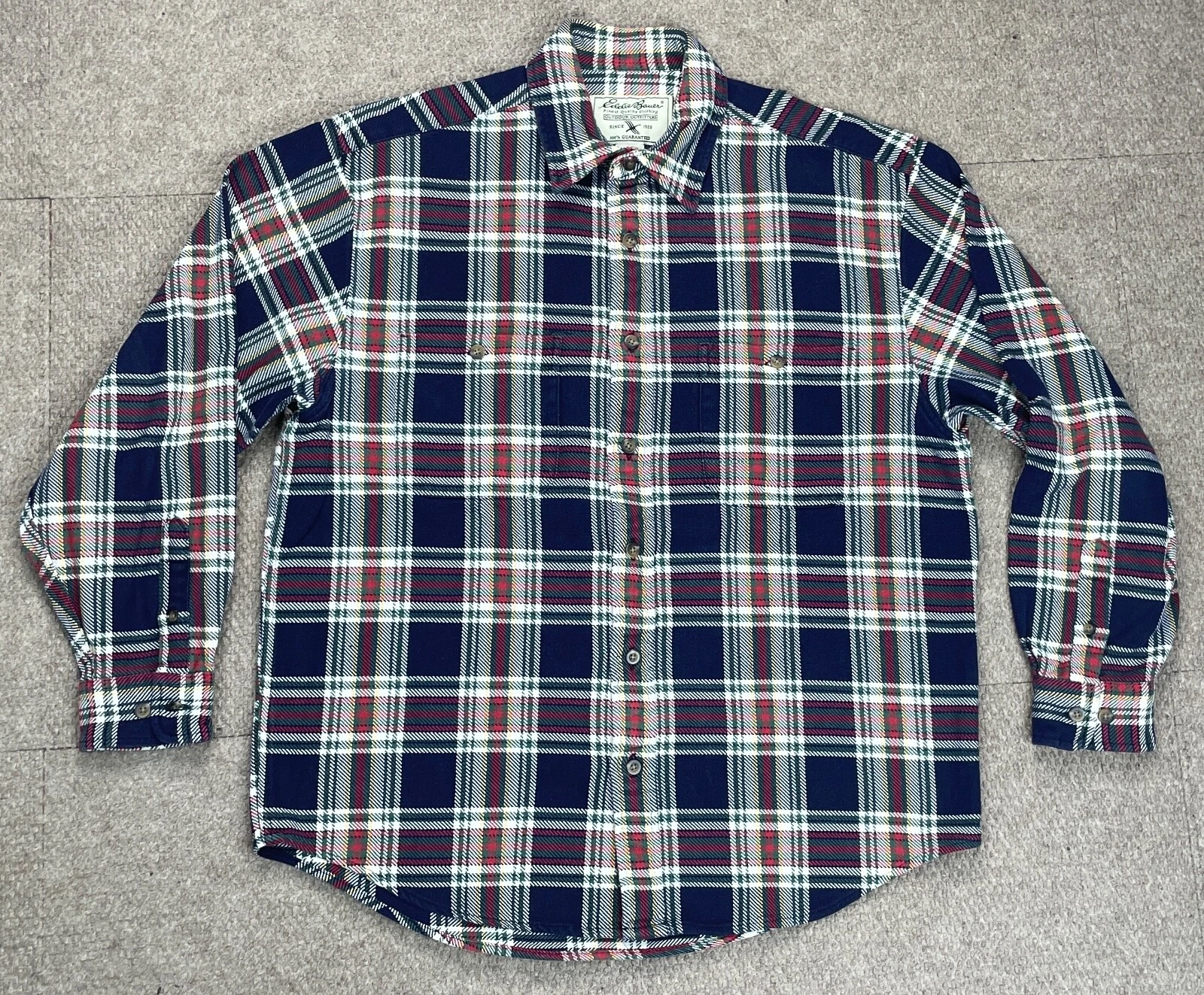 Eddie Bauer Vtg Outdoor Outfitters Men's Long Sleeve Flannel Shirt Size Medium