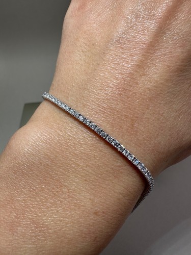 9ct White Gold 2.13ct Lab-Grown Diamonds Classic Tennis Bracelet LGSL88 - Picture 3 of 19