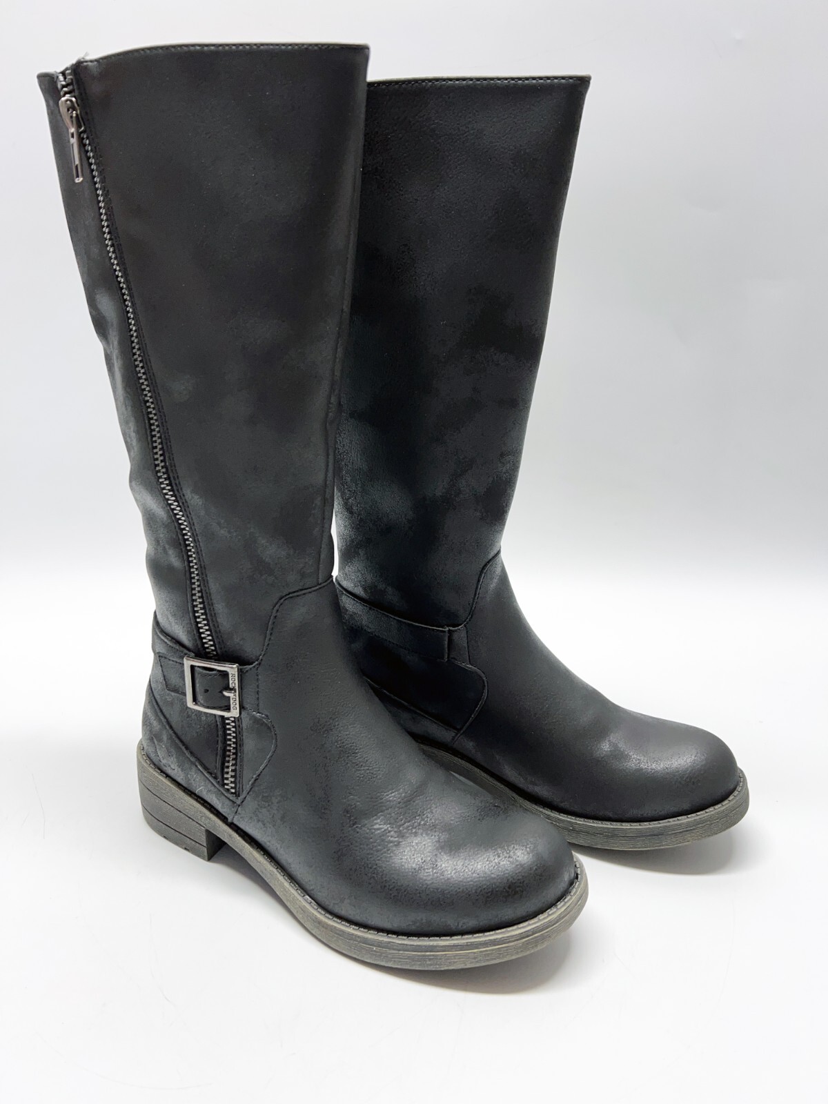 Womens Winter Black Biker Boot ROCKET DOG - Size UK 3 - New in Box - RRP = £80 image 2