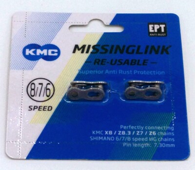 KMC Missing Link Kettenschloss 2er 6/7/8 Speed (KMC, Shimano) 7,3mm PIN