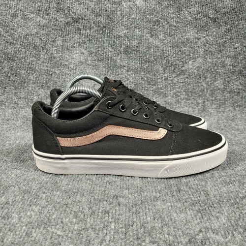 black and rose gold vans