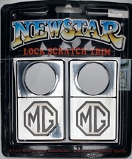 MG Midget  Door Lock key scratch Guard chrome Trim emblem wheel domed waterproof