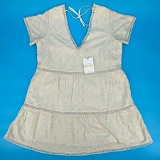 NWT Show Me Your MuMu Embroidered Lace Short Dress Women's M Boho Cream S/S