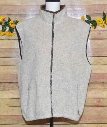 Timberline Colorado Ladies Unisex Neutral Cream Fleece Zip Vest Jacket Size XL - Picture 5 of 13