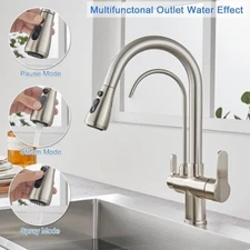 Kitchen Faucet Pull Out Sprayer with Drinking Water Faucet 3 in 1 Water Purifier