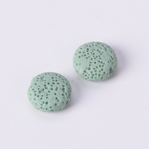 10pcs Natural Volcano Lava Stone 13mm Flat Round Coin Shape Loose Crafts Beads - Picture 11 of 18