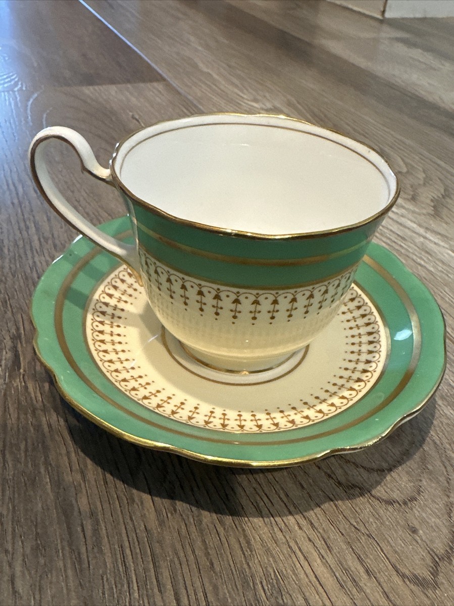 AYNSLEY カップ&ソーサー England 6 Aynsley Tea Cup/Saucer Cobalt Blue Orchard Fruit Bone China