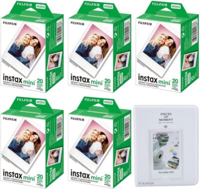 Fujifilm Instax Mini Instant Camera Film 100 Shoots, Instax Photo Album