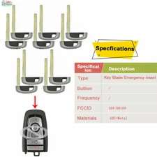 10PCS Uncut Remote Key Blade Emergency Insert For Ford HU101 2017-2019 164-R8168