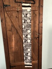Vintage Brown And Off White Polka Dot Scarf 64x8 Inch