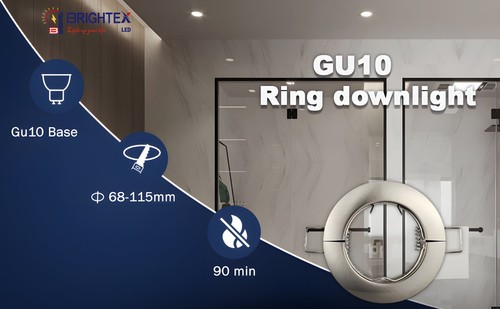 GU10 LED Recessed Ceiling Downlight Fixed Spot Light Ring Fitting Panel - Picture 12 of 17