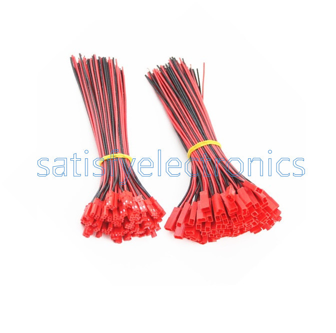 20 Paar JST-Stecker Mit Kabel – 100 Mm Länge, 20 AWG, Für RC-Modelle, Drohnen & Elektronikprojekte