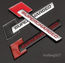 Metal Car Rear Trunk Badge Emblem 3d Supercharged Decal Side Body Sticker