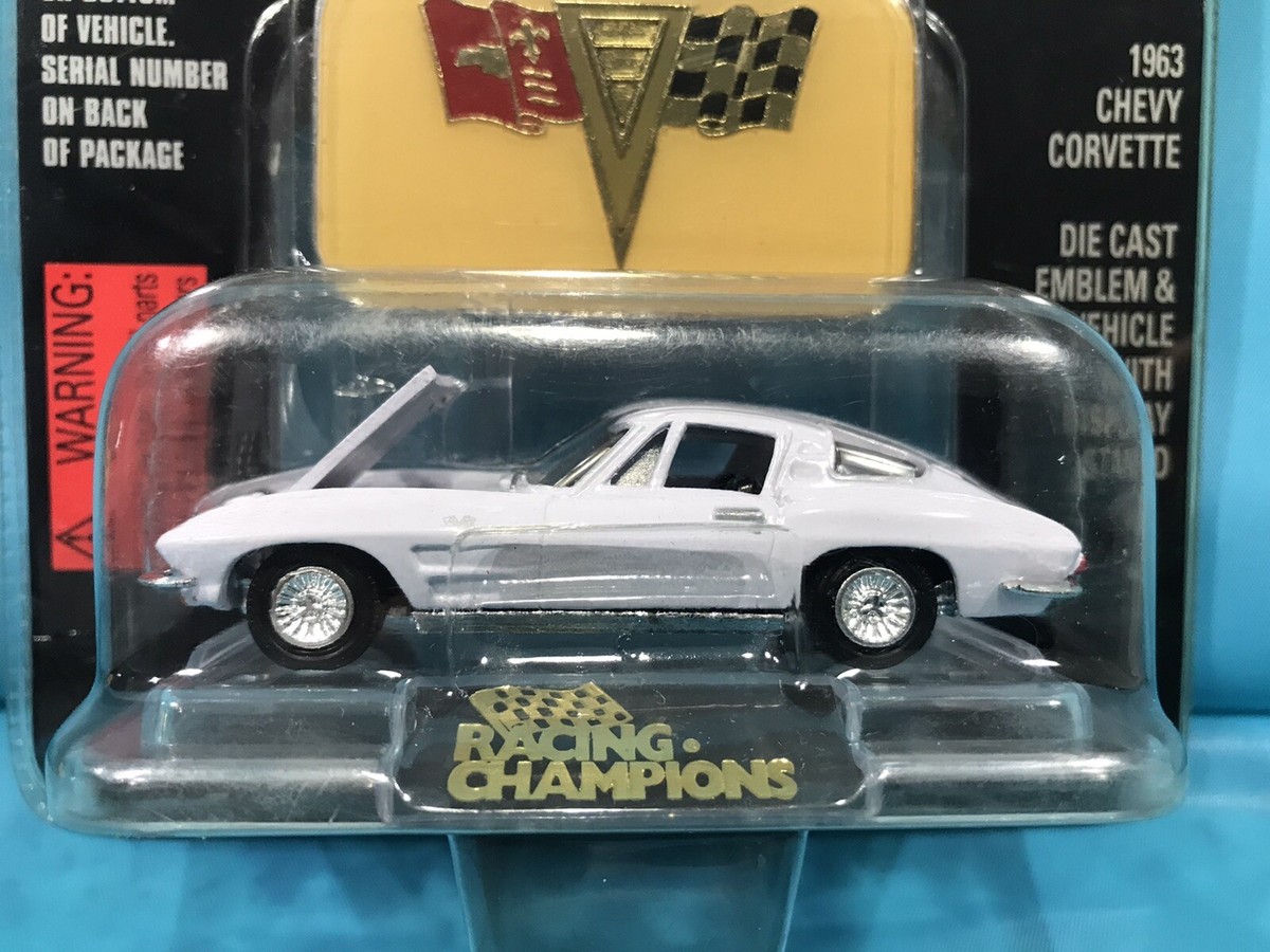 Racing Champions Mint 1963 Chevy Corvette White Vintage Carded | eBay