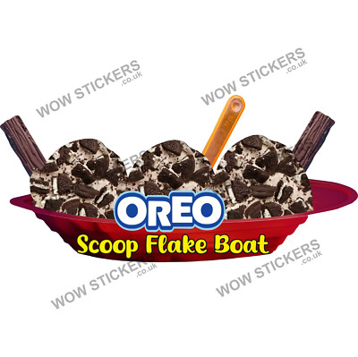 Eiswagen Aufkleber Oreo Scoop Flocke Boot Eis Decal Trailer Shop