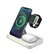 4 IN 1 WIRELESS FAST 15W CHARGING FOLDABLE STAND PAD WITH NIGHT LAMP FOR IPHONE