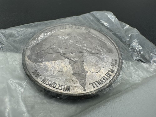 1976 RARE 999 Silver Platteville WI Sesquicentennial 150 Year Commemorative Coin - Picture 5 of 10