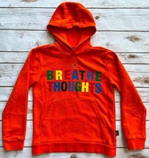 ADIDAS PHARELL WILLIAMS HU HOLI BREATHE THOUGHTS HOODIE MULTI ORANGE YOUTH SMALL