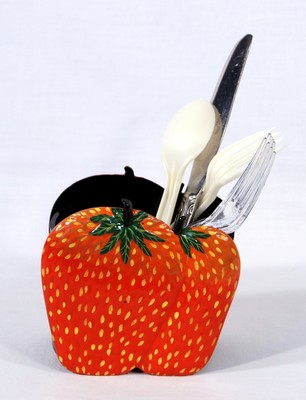 strawberry pen holder