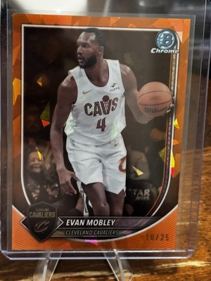 2025-26 Bowman Chrome Sapphire Evan Mobley Orange Refractor #10/25 CAVALIERS