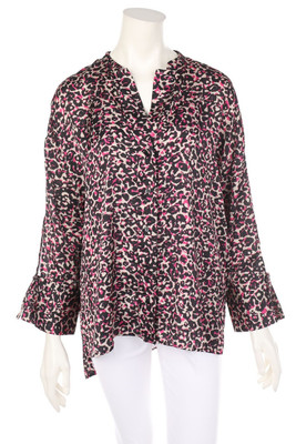 HUGO HUGO BOSS Blouse with 3/4 Sleeve Satin Animal Print D 36 multicolor Ekena