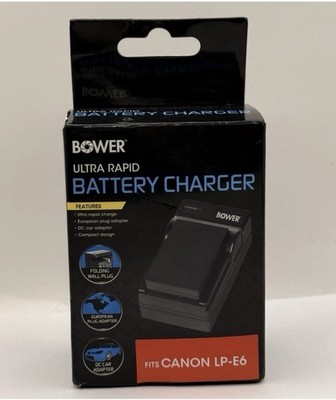 Bower Ultra Rapid Battery Charger   Compatible with Canon LP-E6 Batteries
