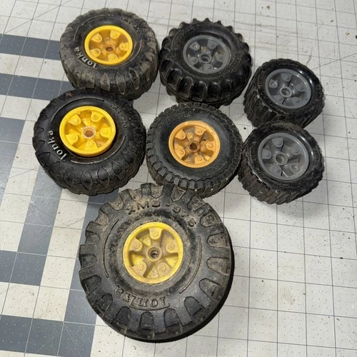 Lot Of 7 Vintage Tonka Truck Tires 2  MR-970 1 975 Others  Plastic nice example