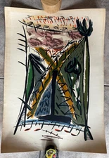 CUBA CUBAN MASTER FLORA FONG SERIGRAPHY HAND PENCIL SIGNED INSCRIBED POSTER