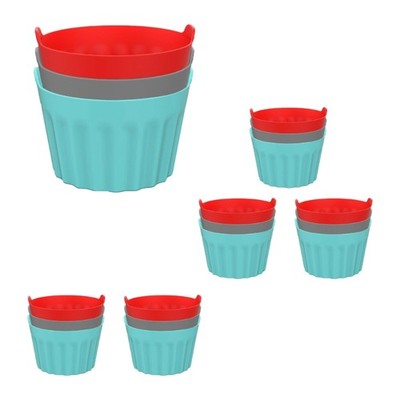3/6/9Pcs Silicone Air Frying Machine Mold Baking Cake Egg Pie Molds Baking