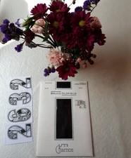 Charnos Bruce Oldfield BZH 100% Nylon BLACK Stockings 10 d Small Modern Classics