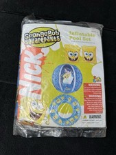 Spongebob Squarepants Inflatable Pool Set 2005 New